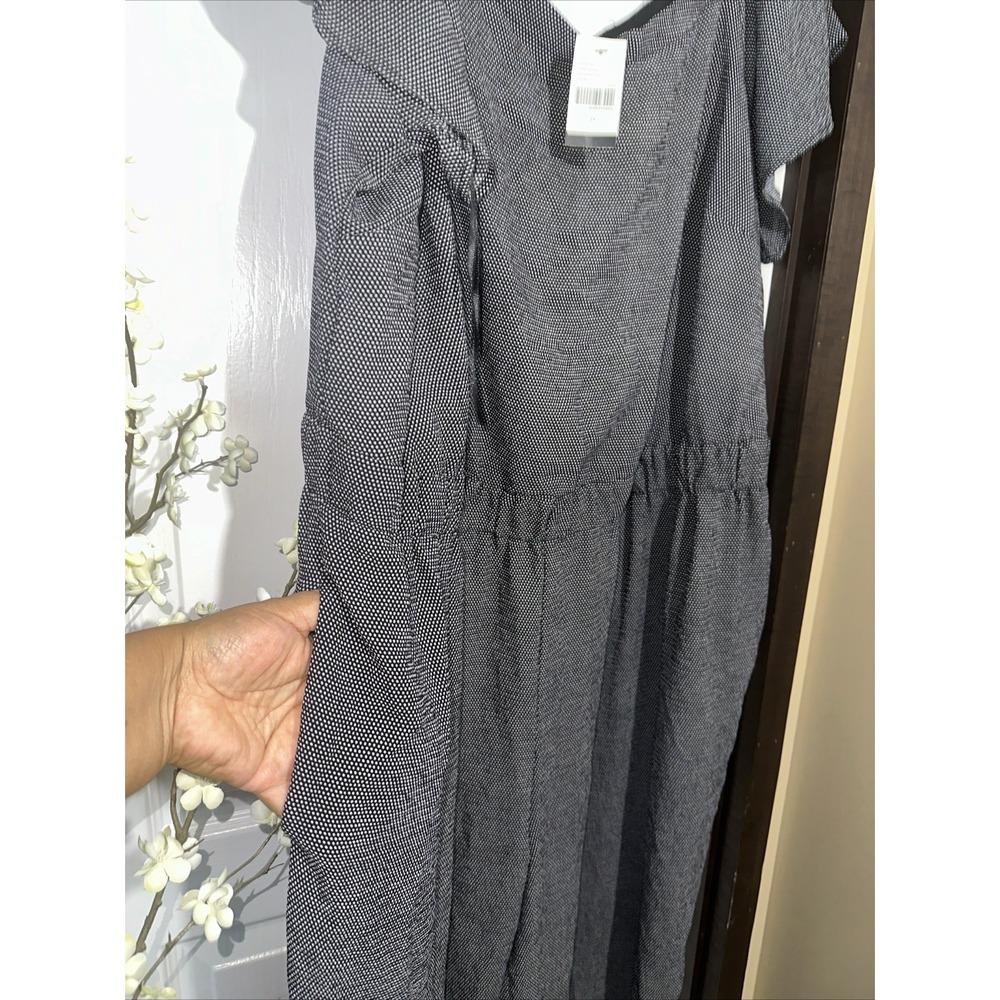 Lane Bryant Black And White‎ Cap Sleeve Utility Jumpsuit Size 24 NWT - Picture 5 of 6